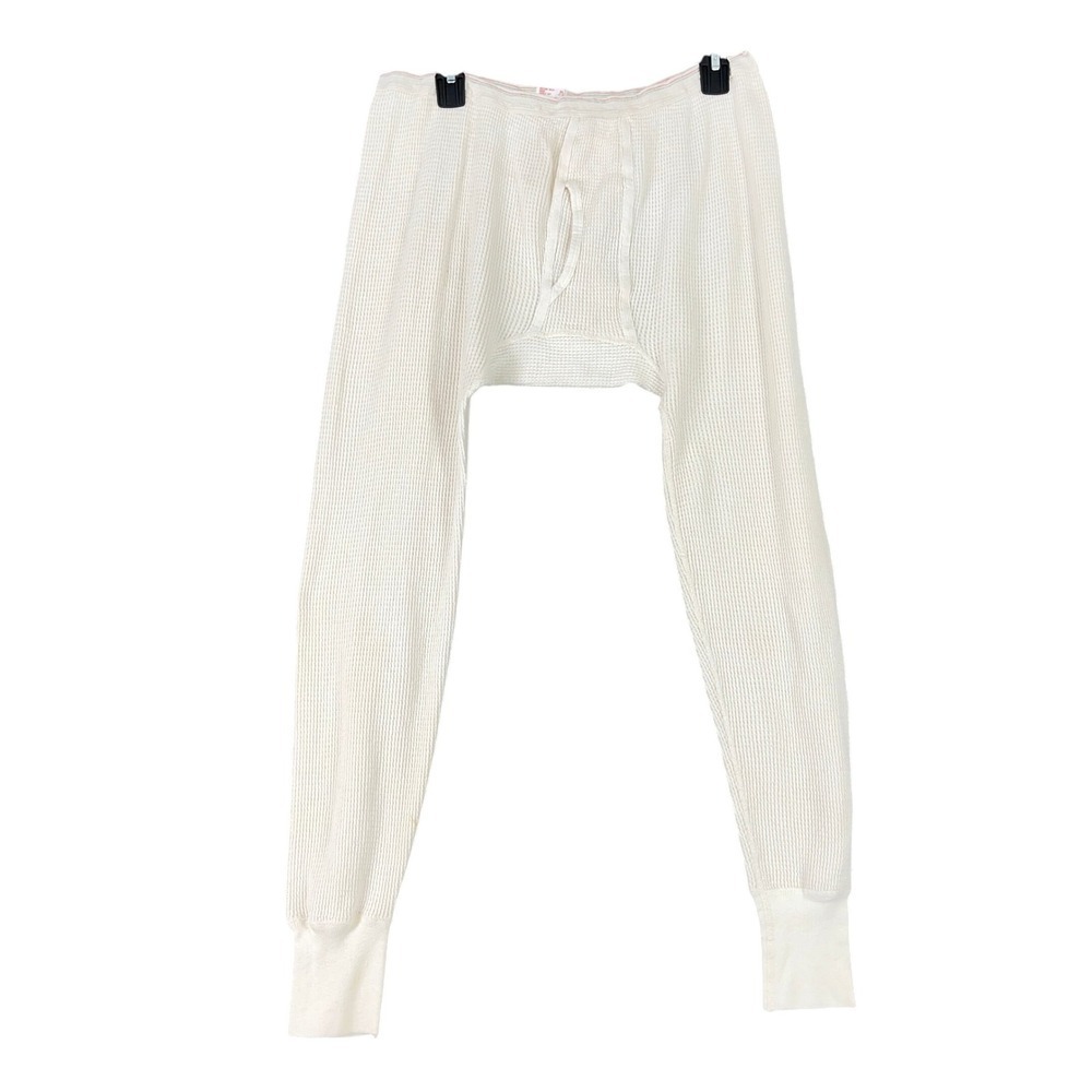 Vintage‎ 80s Thermal Long Johns Men XL 42 44 Waffle Knit Winter Base Layer